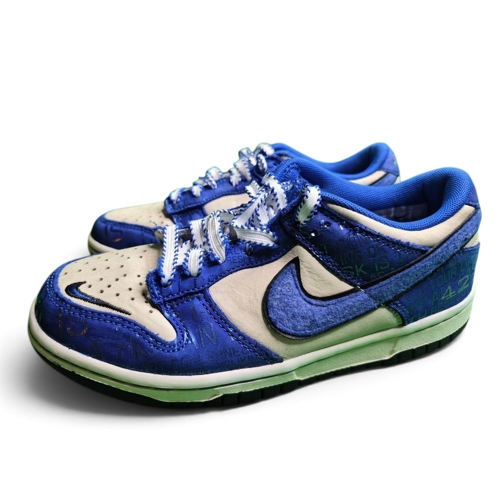 Nike‎ Dunk Low Jackie Robinson Shoes Men [Size] Blue Excellent Racer Blue